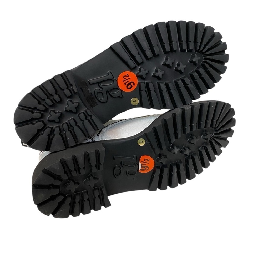 New! Paul Green White Combat Patent Boots Moto - Picture 7 of 7